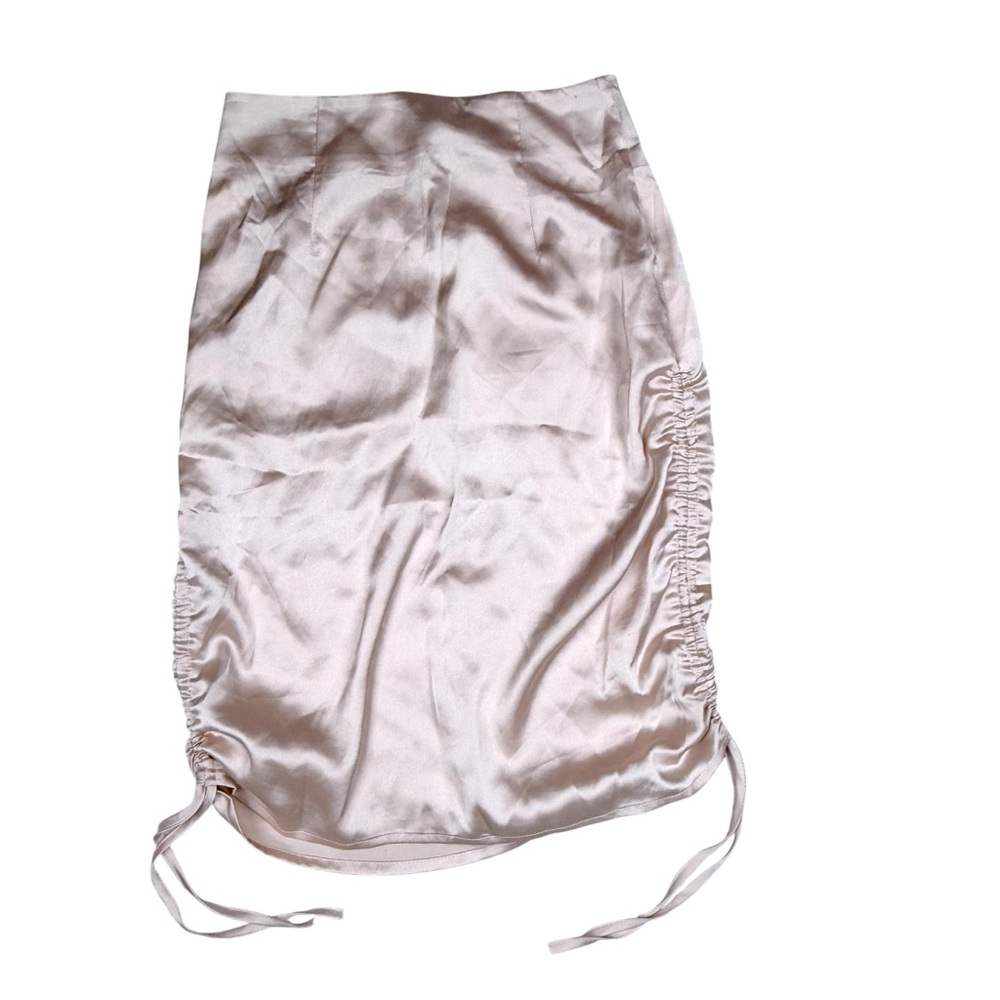 Princess Polly Ruched Satin Mini Skirt